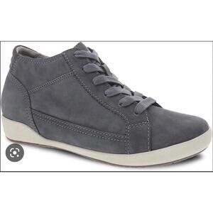 DANSKO Women's Size 38 (7.5-8 M) Onyx Slate Gray Nubuck Leather Ankle Bootie